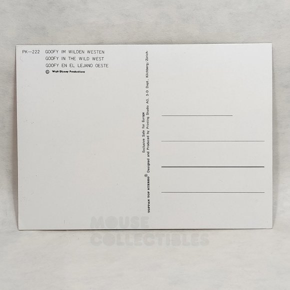 1970s Disney Goofy In the Wild West TOPPAN TOP STEREO Lenticular Postcard Cactus - Picture 3 of 5